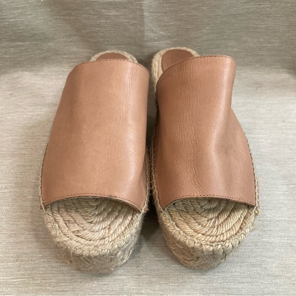 LITTLE BURGUNDY Sz 10 Slip On Platform Slip On Espadrilles Sole Flats Slides - Picture 2 of 10